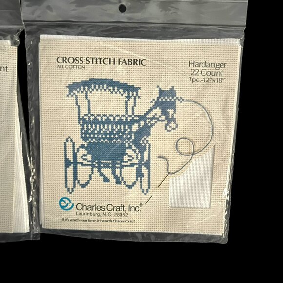 Charles Craft Cross Stitch Fabric Lot NEW 18 count 22 count White Antique‎ 12x18 - Picture 4 of 6